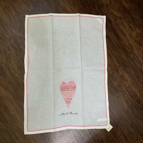 Anthropologie heart embroidered dish towel - Picture 3 of 5
